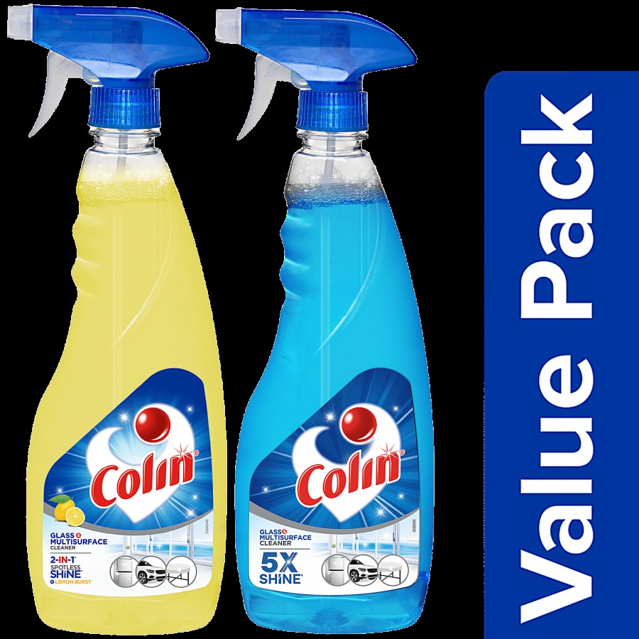 Colin Liquid Spray - Glass & Multisurface Cleaner 500 ml + Surface Cleaner 500 ml