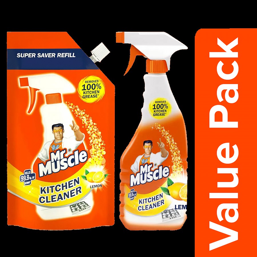 Mr. Muscle Kitchen Cleaner-Removes Tough Stains & Grease