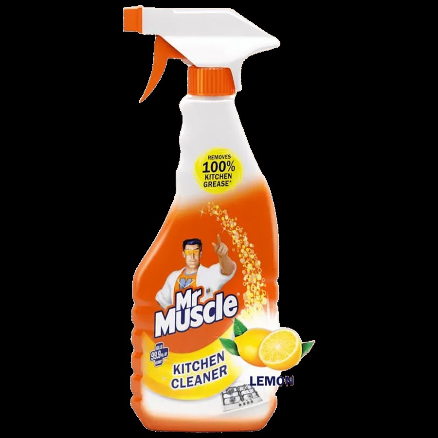 Mr. Muscle Kitchen Cleaner 450ml + Floor Cleaner - Citrus 1L + Glass & Other Cleaner 500ml