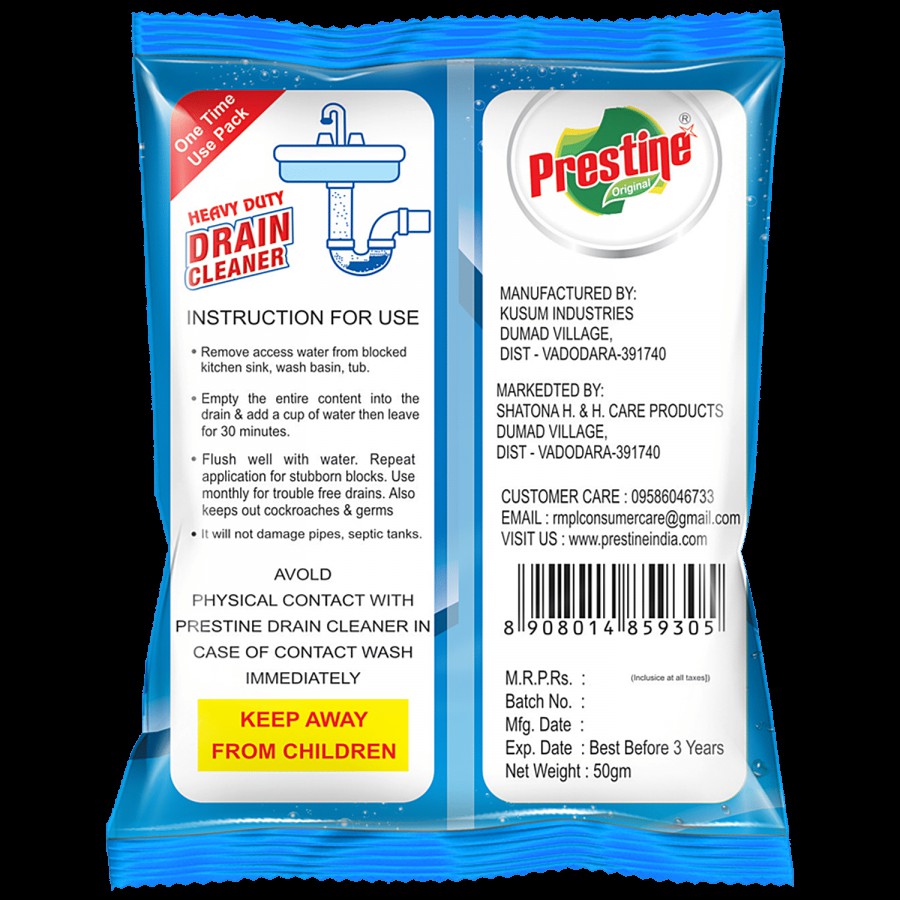 Prestine Drain Cleaner - Heavy Duty