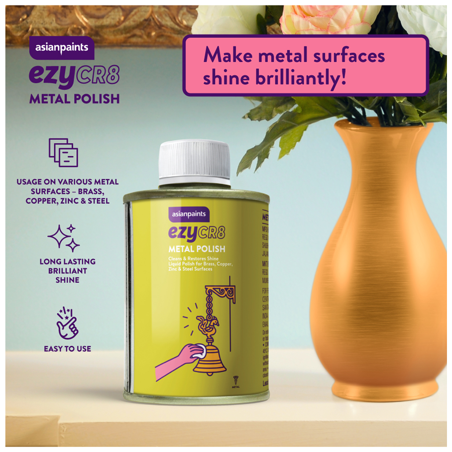 Asian Paints Metal Polish - Liquid Polish For Brass