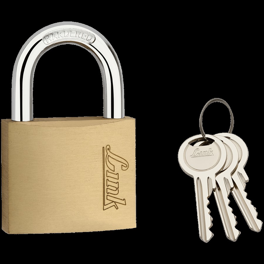 Link PT 50 mm New Brass Padlock - With 3 Keys