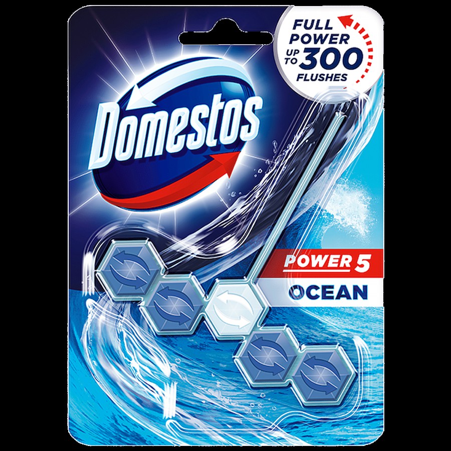 Domestos Power 5 Ocean Toilet Rim Block