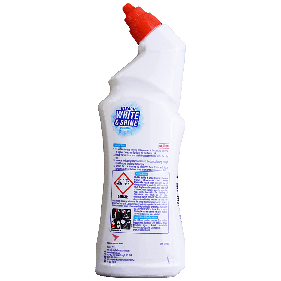 Harpic White & Shine Original Bleach - Baking Soda Ultimate Shine