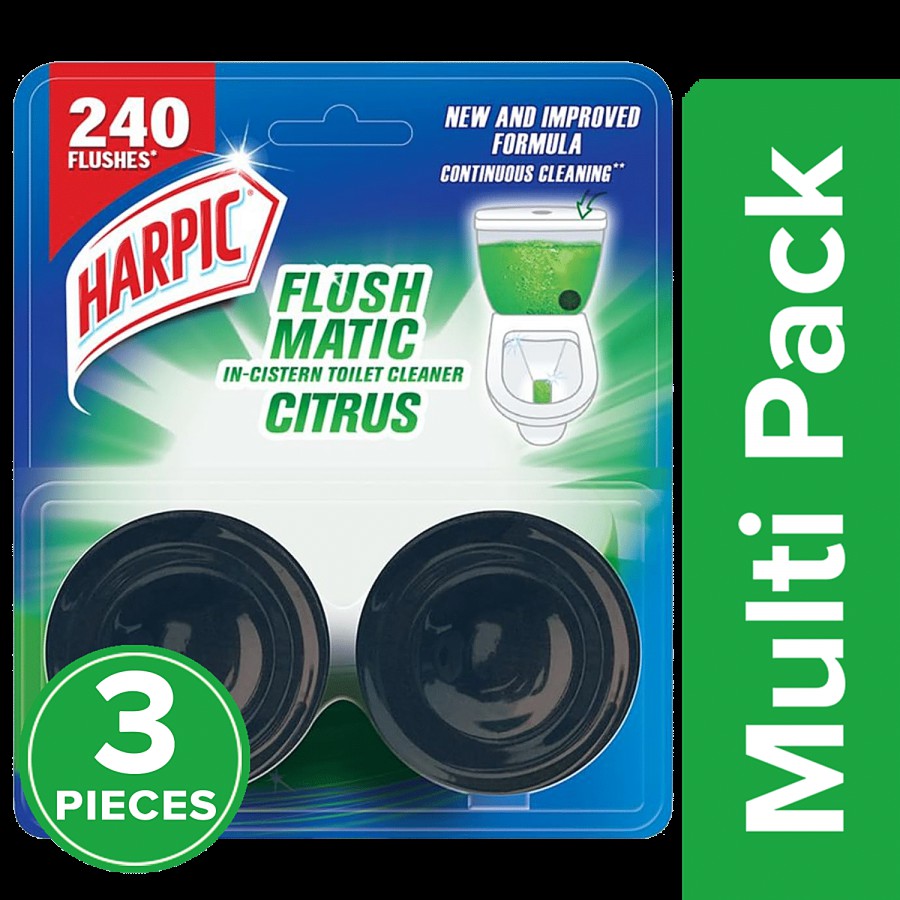 Harpic Flushmatic In-Cistern Toilet Cleaner Block - Citrus