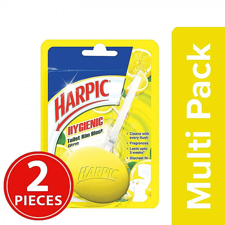 Harpic Hygienic Toilet Cleaner Rim Block - Citrus