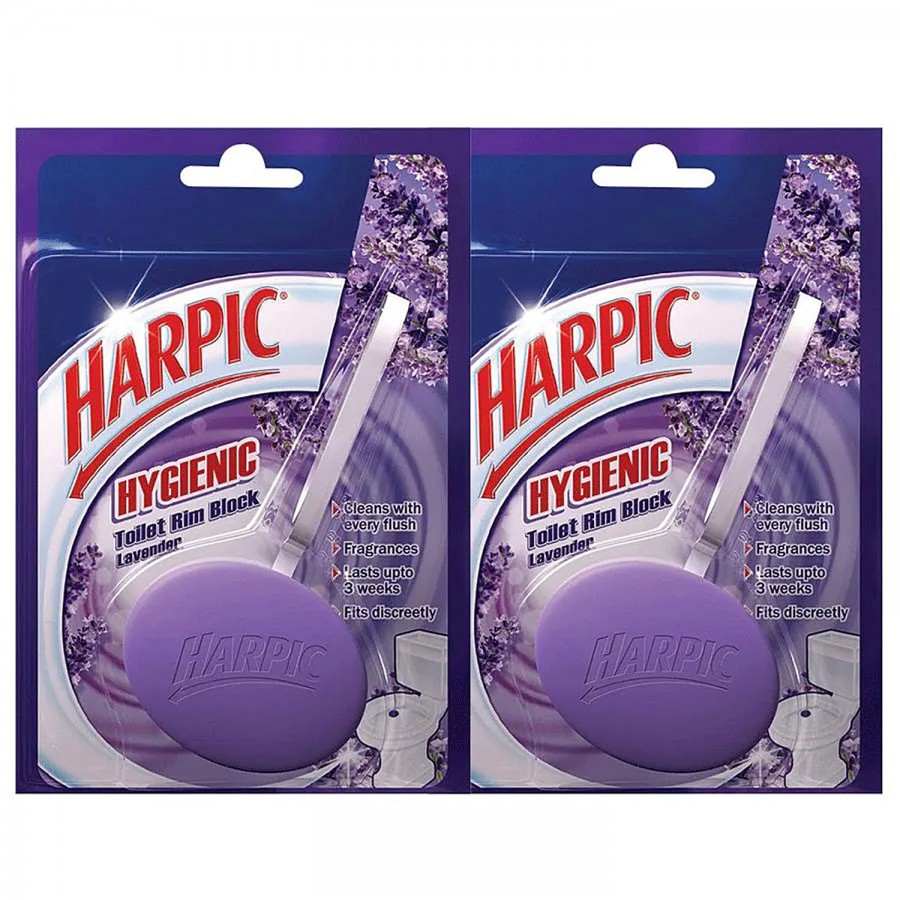 Harpic Hygienic Toilet Cleaner Rim Block - Lavender