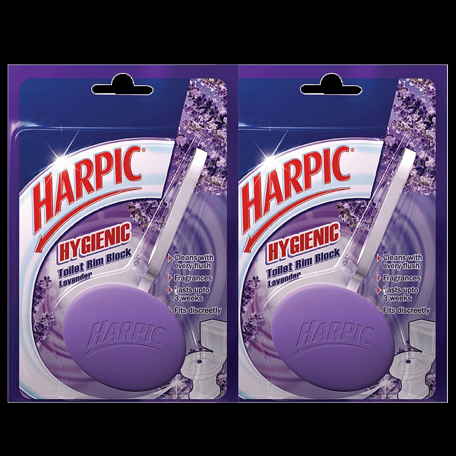 Harpic Hygienic Toilet Cleaner Rim Block - Lavender