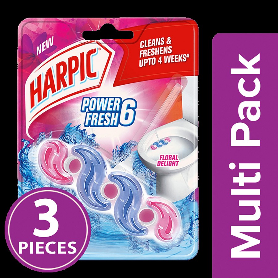 Harpic Power Fresh 6 Toilet Cleaner Rim Block