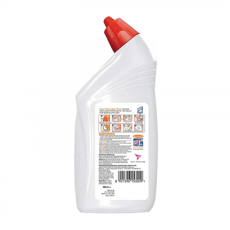 Harpic White & Shine Disinfectant Toilet Cleaner - Bleach