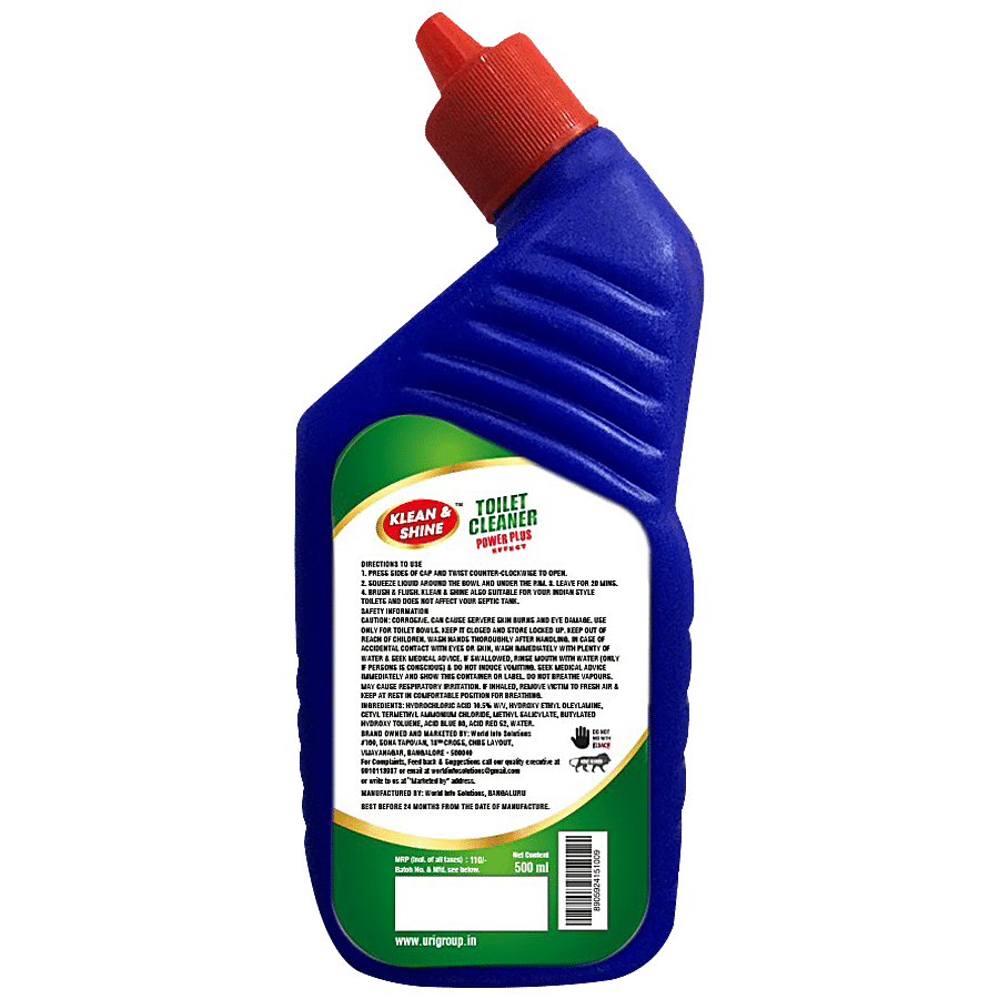 KLEAN & SHINE Toilet Cleaner - Power Plus Effect