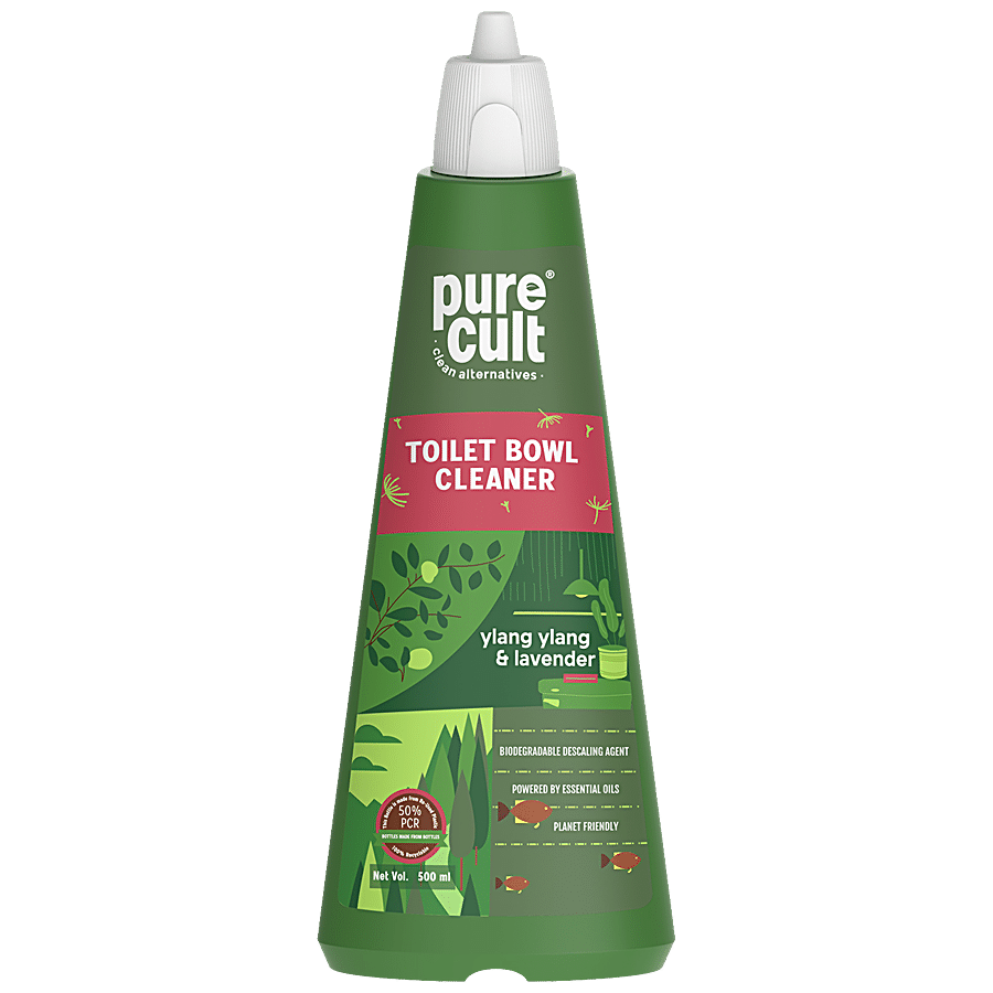 PureCult Toilet Bowl Cleaner with Ylang Ylang & Lavender - Eco-Friendly