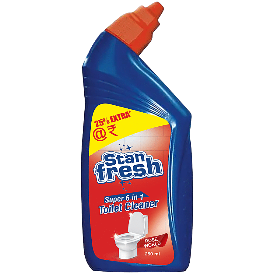 STANFRESH Super 6 In 1 Toilet Cleaner - Rose World