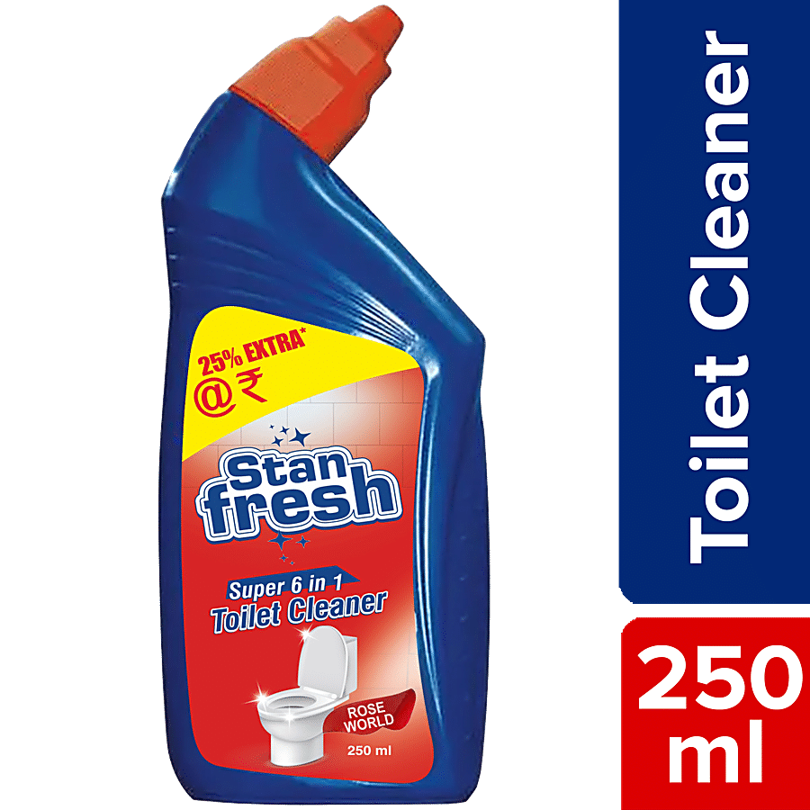 STANFRESH Super 6 In 1 Toilet Cleaner - Rose World