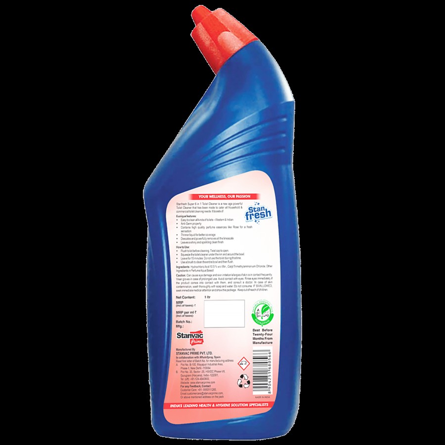 Stanfresh Super 6 In 1 Toilet Cleaner - Kills 99.9% Germs