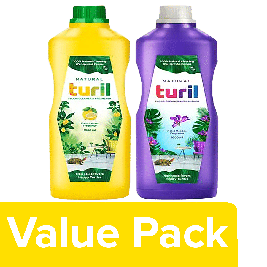 TURIL Floor Cleaner - Fresh Lemon + Violet Meadow (each of 1L)