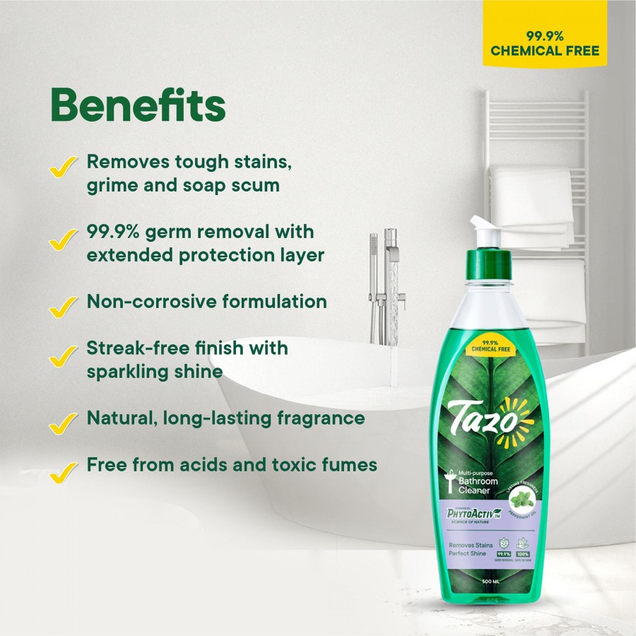 Tazo Chemical-free Bathroom Cleaner with Peppermint Oil