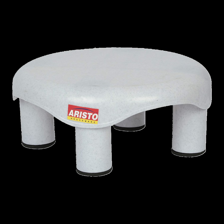 Aristo Marvel Plastic Bathroom Patla & Stool - Plain