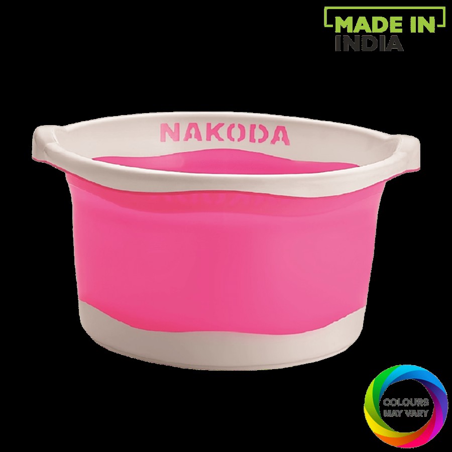 Nakoda Pixel Plastic Round Tub - Plastic