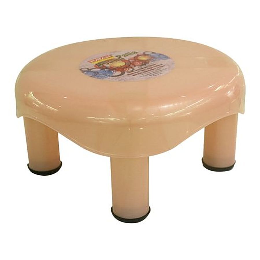 Ratan Bathroom Stool Plastic / Patla Peach