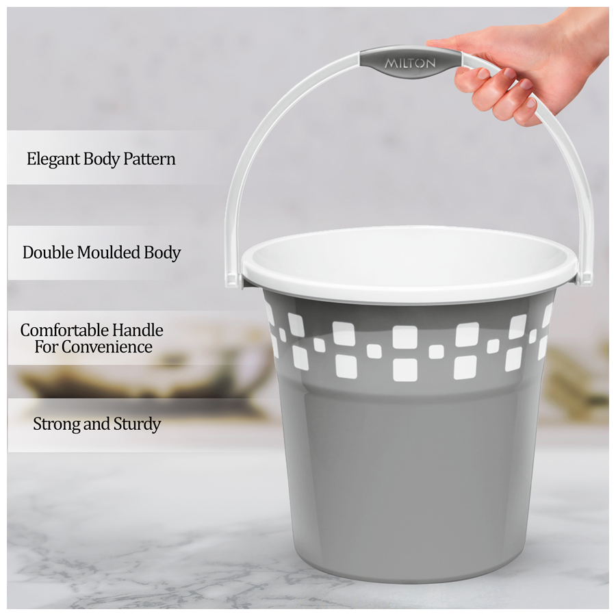 Milton Mozaic Plastic Bucket - Grey