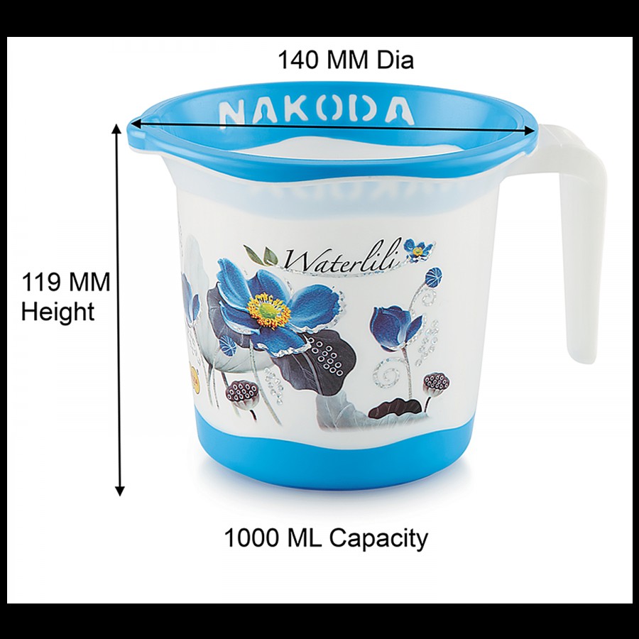 Nakoda Pixel Printed Designer Bath Mug - Assorted Colour