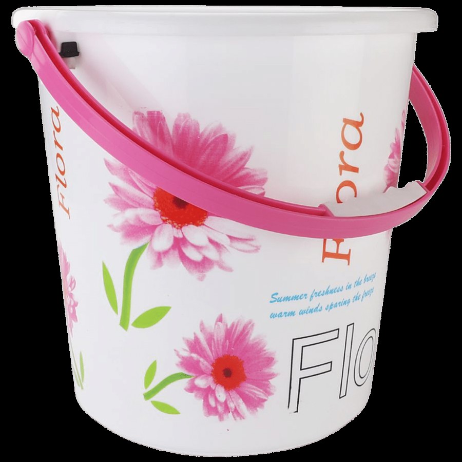 Nayasa Boon Plastic Dlx Bucket With Handle No. 20 - Pink