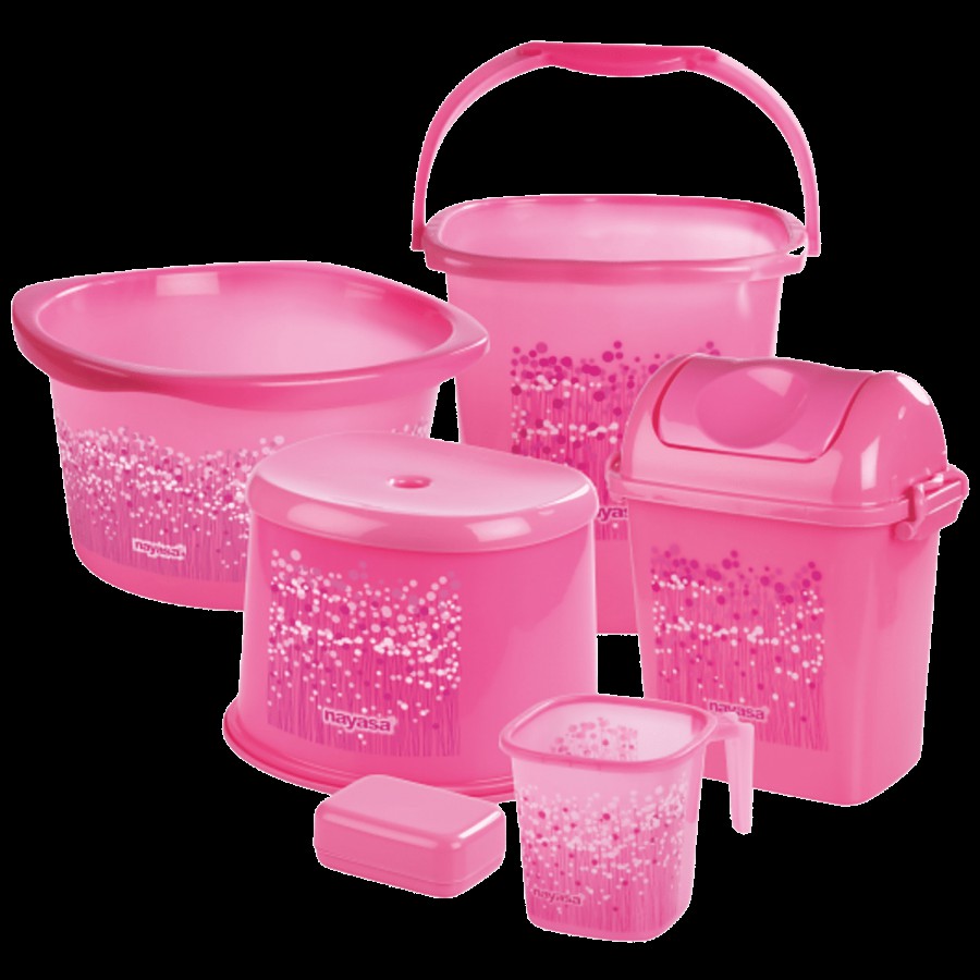 Nayasa Funk Bathroom Set Dlx Bucket 25 Ltr