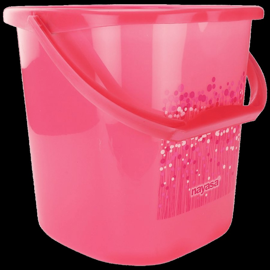 Nayasa Funk Square Ring Bucket With Handle No. 20 - B Pink