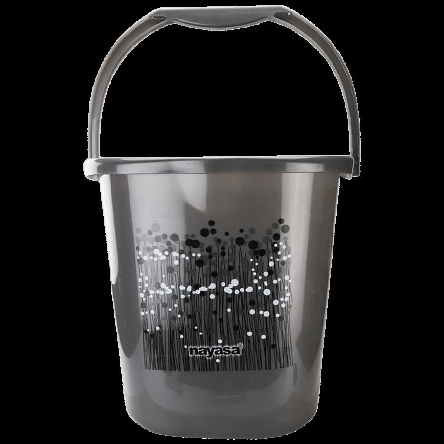 Nayasa Funk Square Ring Bucket With Handle No. 20 - Black/Grey