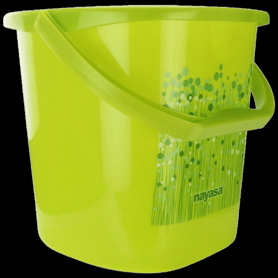 Nayasa Funk Square Ring Bucket With Handle No. 20 - Green