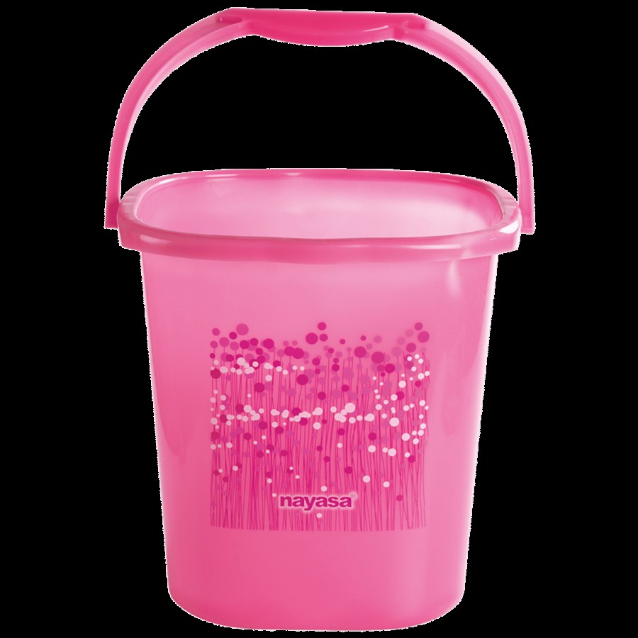 Nayasa Funk Square Ring Bucket With Handle No. 25 - Pink