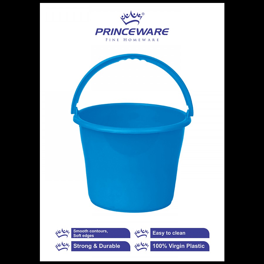 Princeware Plastic Bucket - For Bathing/Cleaning