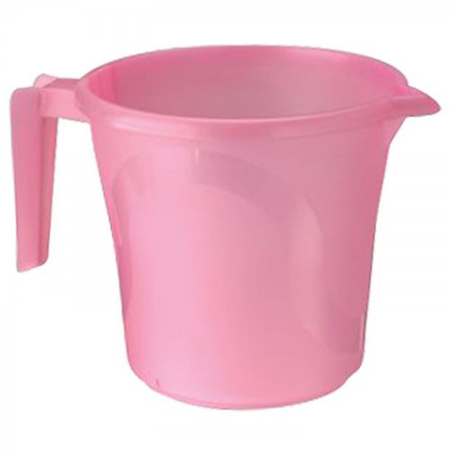 Ratan Plastic Mug With Handle - Pink