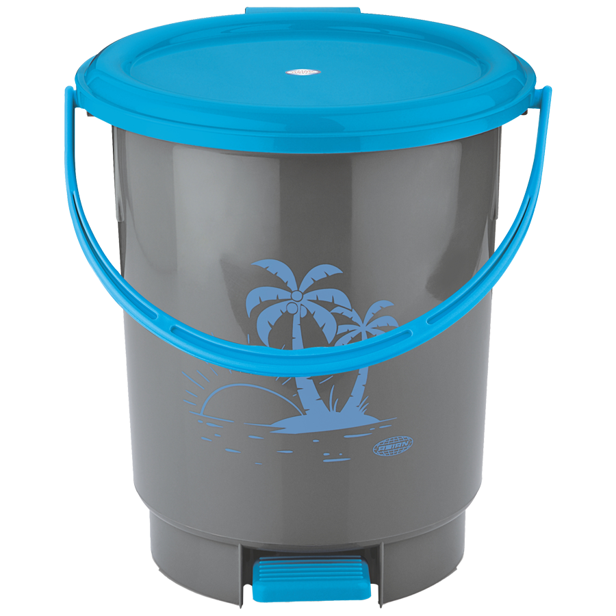 Asian Look Beautiful Dustbin Jr 8 Ltr with Handle - Blue