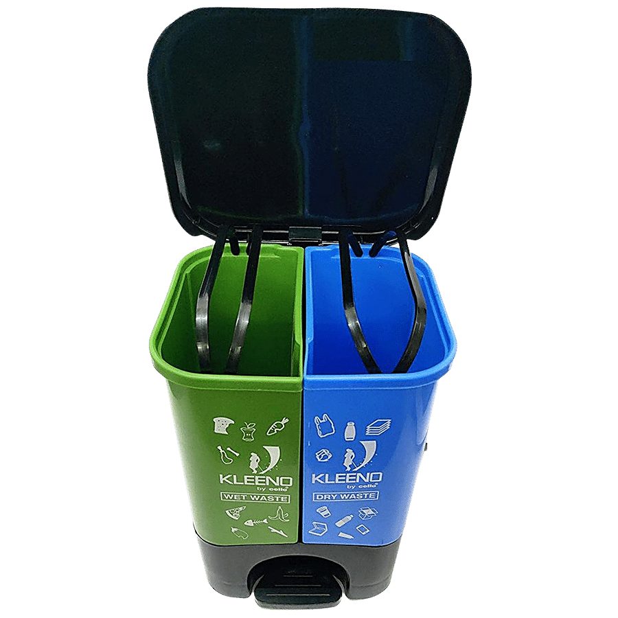 Cello Duo Plastic Pedal Dustbin For Wet & Dry Waste