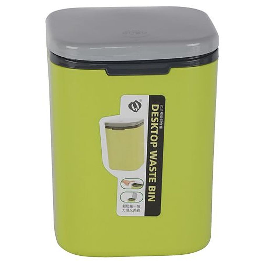 DP Plastic Desktop Dustbin - Green