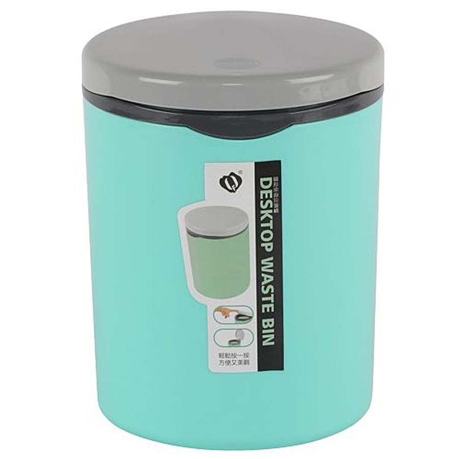 DP Plastic Desktop Paper Dustbin - Blue