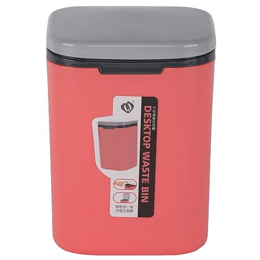 DP Plastic Desktop Waste-Dustbin - Pink