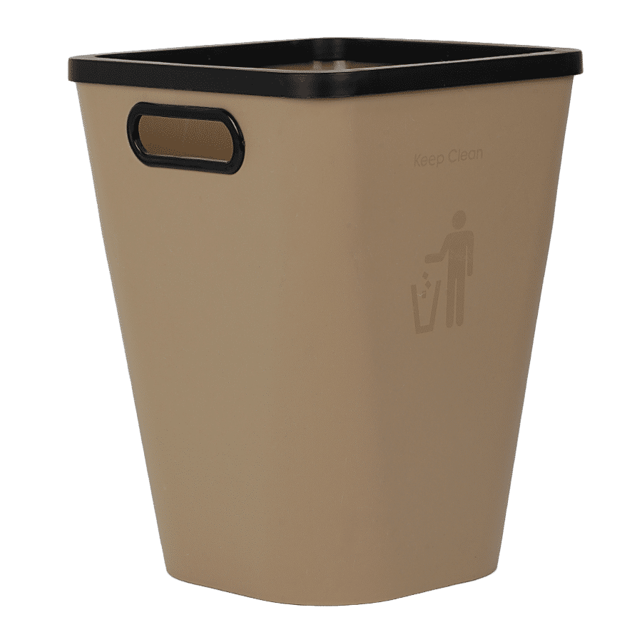 DP Plastic Dustbin - Coffee