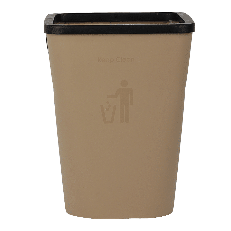 DP Plastic Dustbin - Coffee