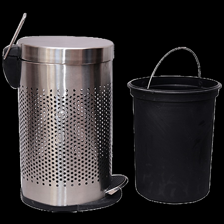 Jai Veer Stainless Steel Dustbin / Garbage Bin Pedal - Perforated