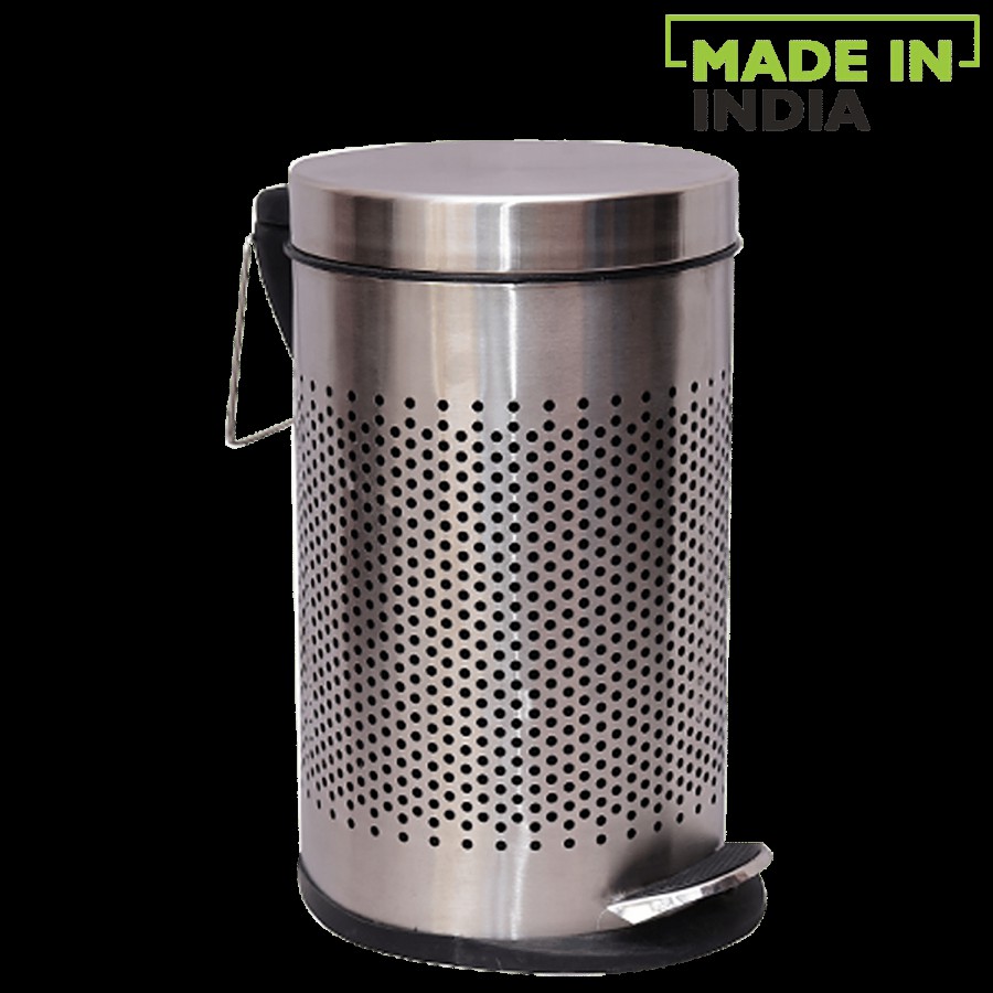 Jai Veer Stainless Steel Dustbin / Garbage Bin Pedal - Perforated