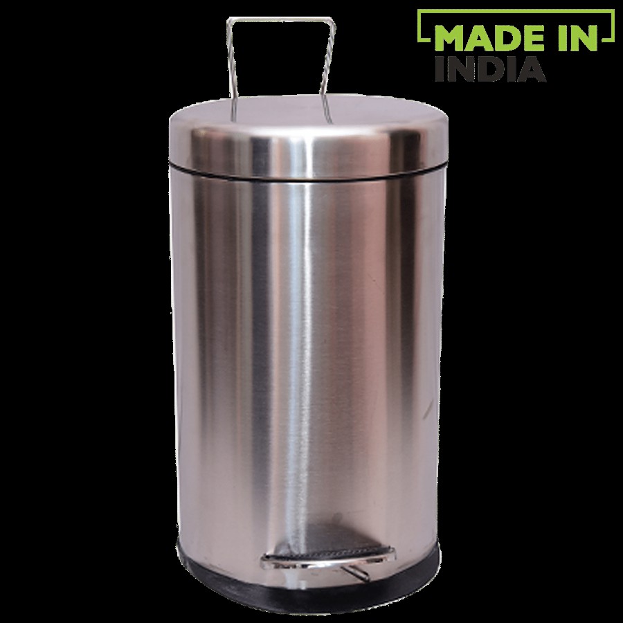 Jai Veer Stainless Steel Pedal Dustbin / Garbage Bin