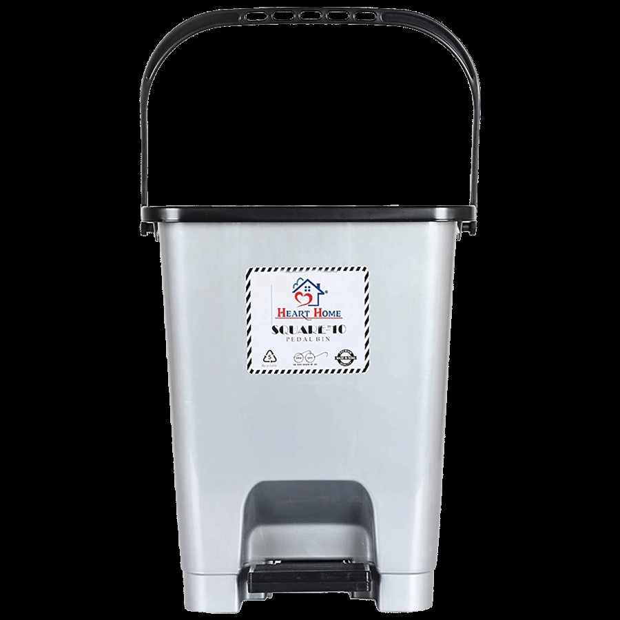 Kuber Industries Heart Home Plastic Pedal Dustbin - HHEART16403