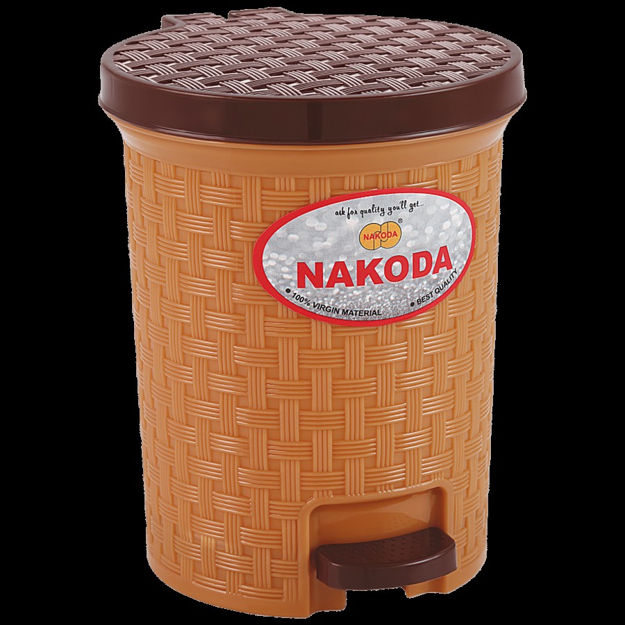 Nakoda Hazel Pedal Plastic Dustbin / Garbage Bin With Inner Bucket - Assorted Colour