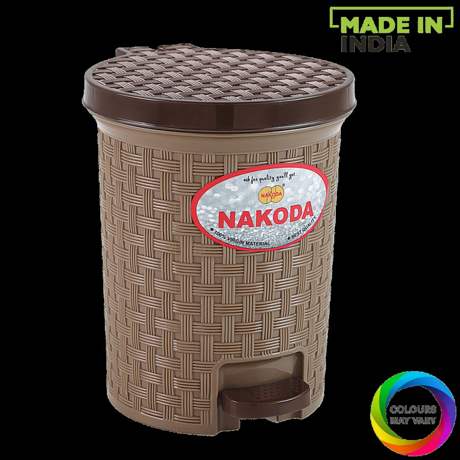 Nakoda Hazel Pedal Plastic Dustbin / Garbage Bin With Inner Bucket - Assorted Colour