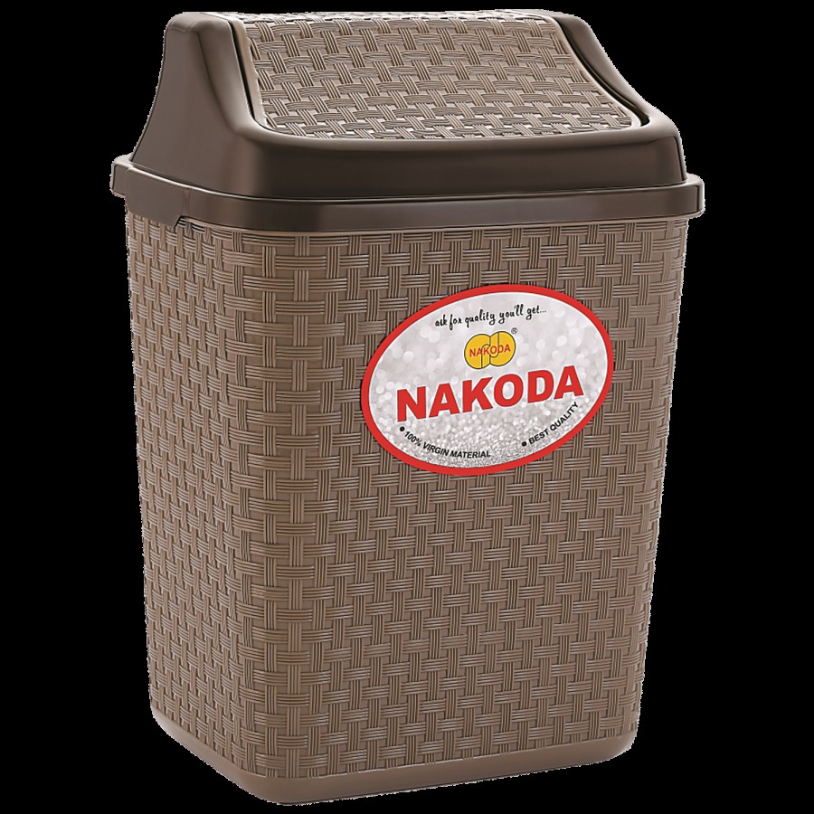 Nakoda Maple Plastic Swing Dustbin / Garbage Bin With - Lid