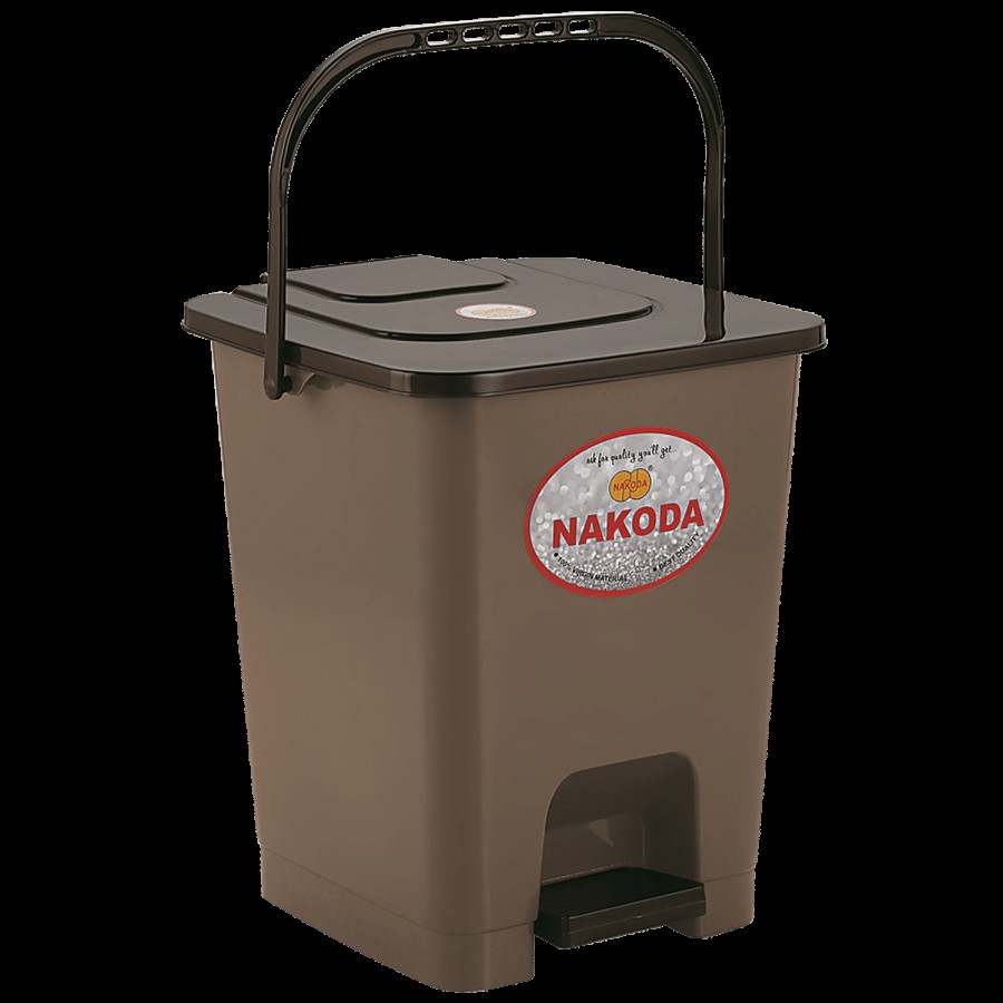 Nakoda Modern Pedal Square Plastic Dustbin / Garbage Bin - Assorted Colour