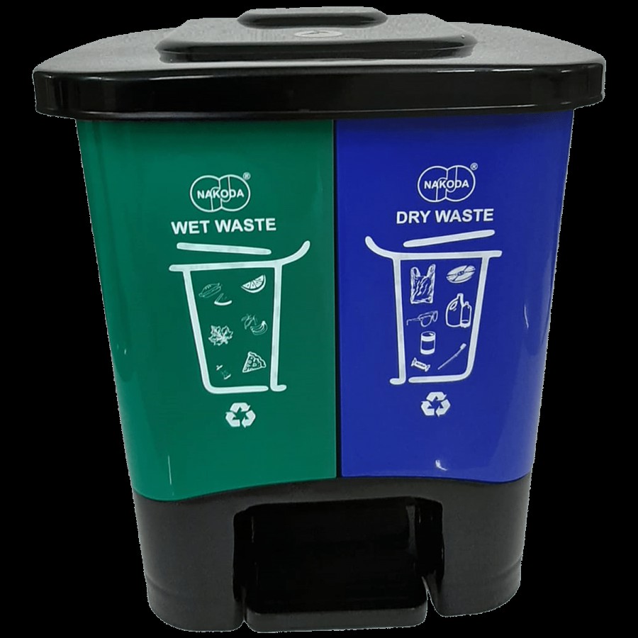 Nakoda Pedal Waste & Dust Bin Duo - Wet & Dry